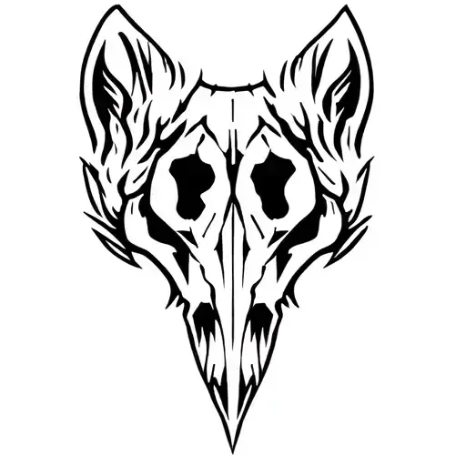 Wolf Skull Paw Print