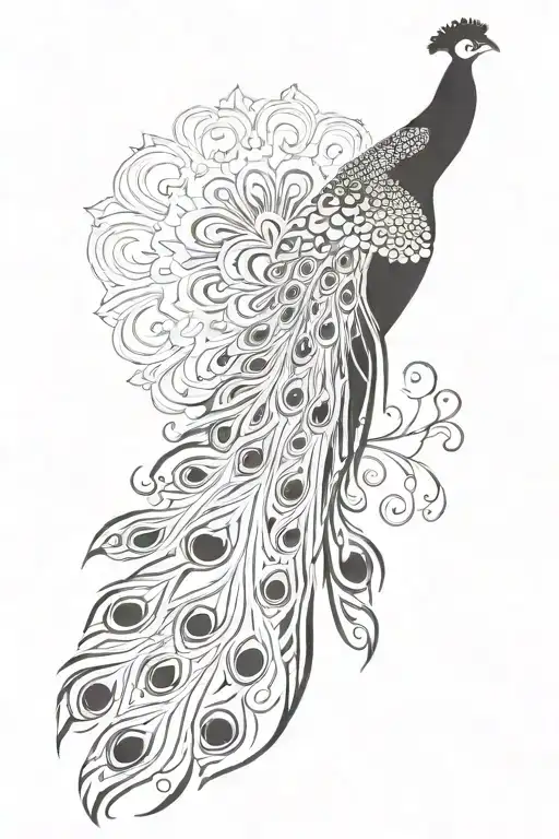 Elegant White Peacock