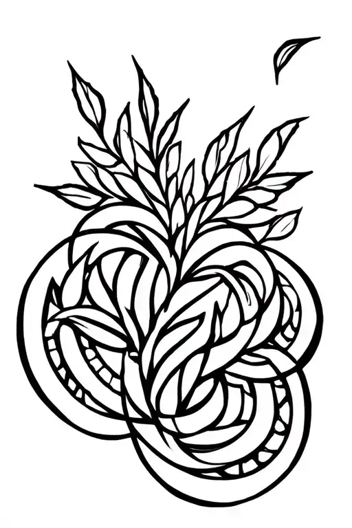 Geometric Nature Elements Intertwined