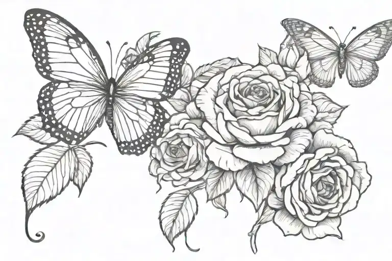 Rose And Butterfly