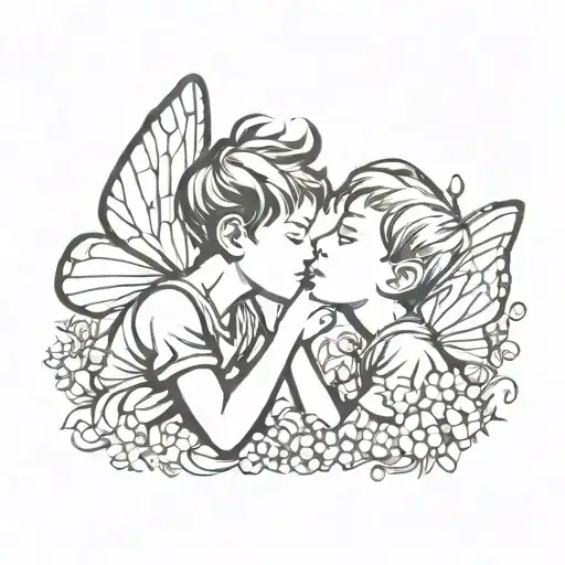 Gay Fairy Boy Kissing