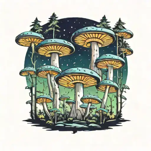 Mushroom Ufo Forest