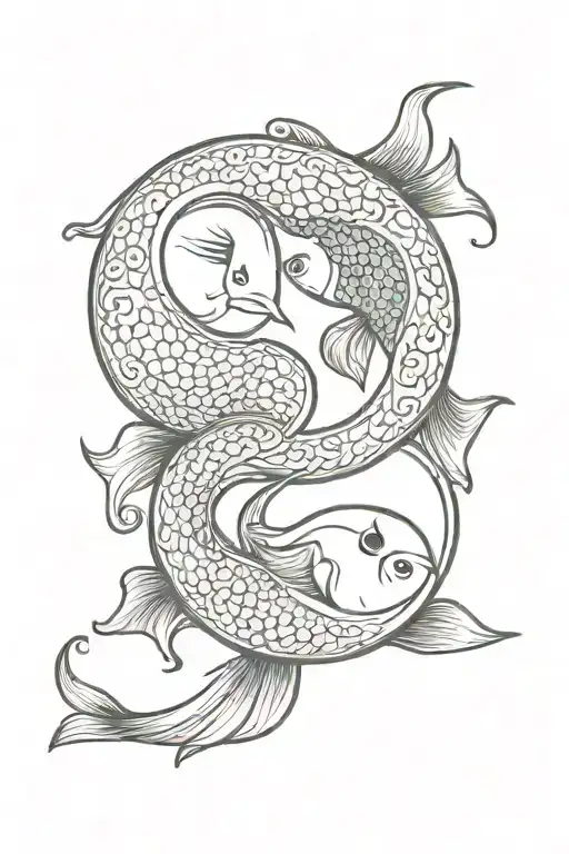 Pisces Zodiac Sign Yin Yang