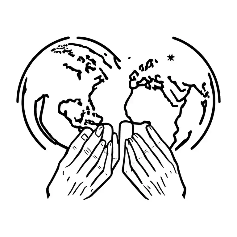 World Hands Holding Each Other