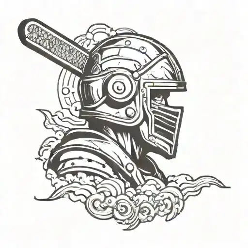 Sky Knife Sun Clouds Man Helmet Boxing