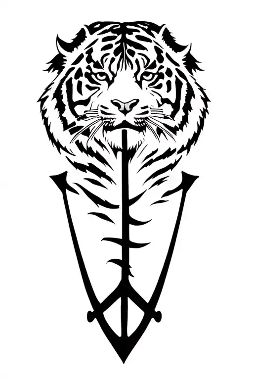 Tiger And Navy Anchor
