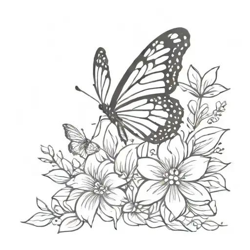 Flower Butterfly Inspirational Quote