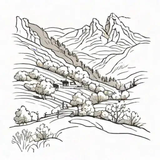 Hill And Mountain Landscape