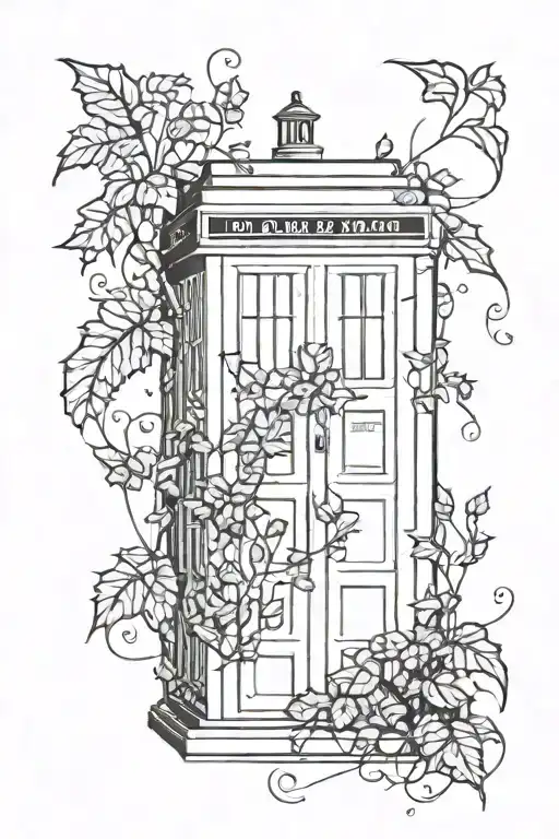 Tardis With Ivy Plant