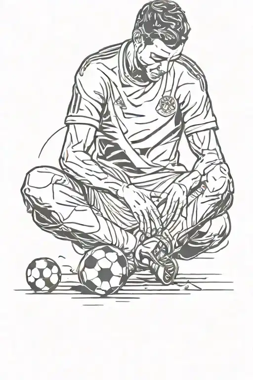 Soccer Player Praying Looking Into A Mirror See Me