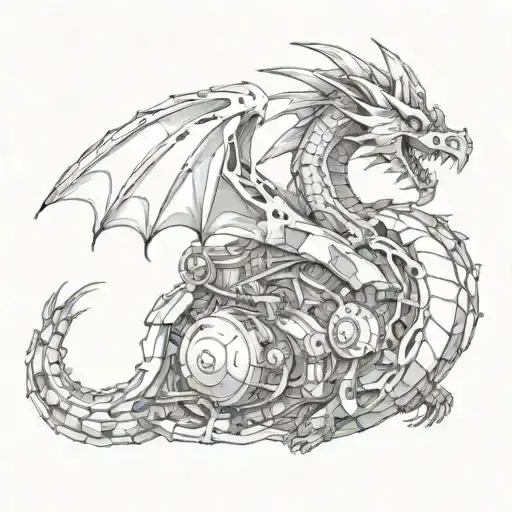 Engine Transforming Into A Dragon