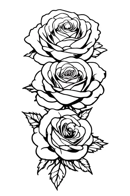3 Roses And Compass