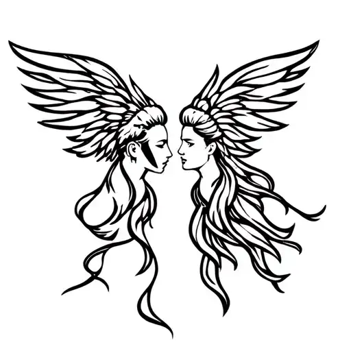 Female Little Tattoo Of Freedom And Friendship