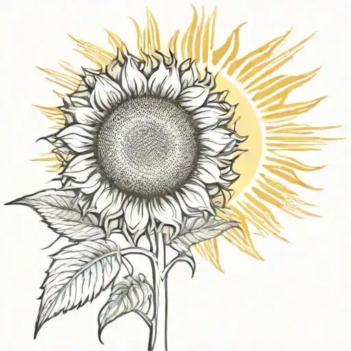 Sunflower Eclipsing A Rising Sun