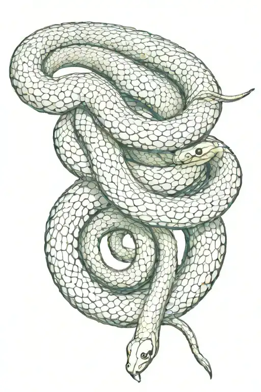 Snake Coiled Around