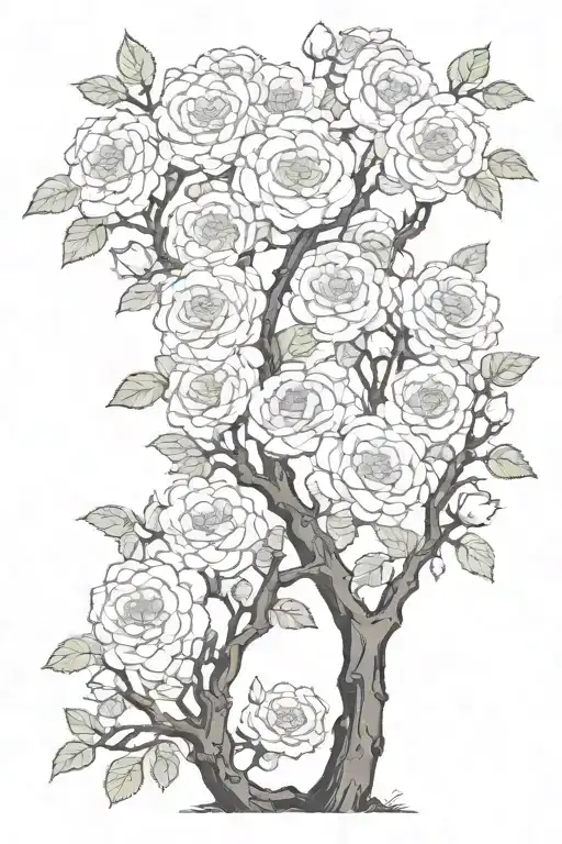 Japanese Rose Blossom Tree Growing