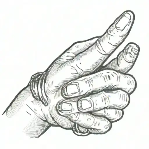 A Hand With A Ring That Has The Letter Of Y