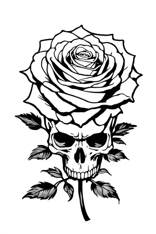 Skull Rose For Men