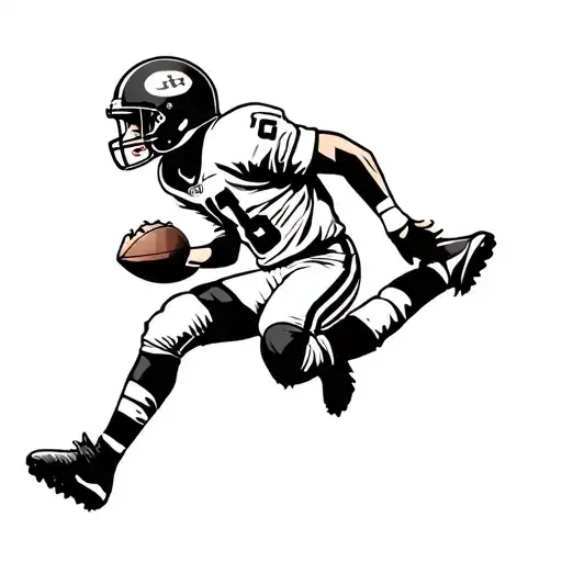 Kid Playing Football Player Kicking