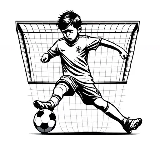 Kid Playing Soccer
