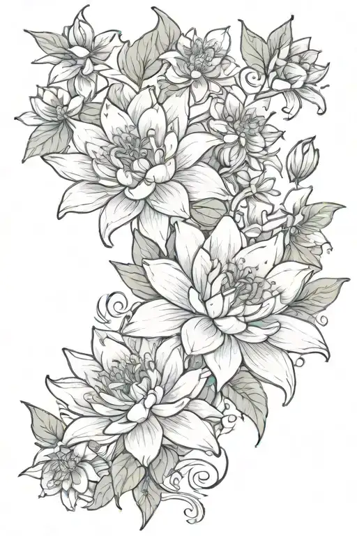 Designing A Tattoo That Incorporates Both Delphinium And A Water Lily