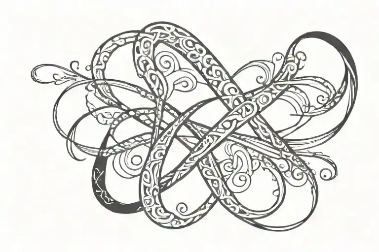 Infinity Symbol With Quatro Word