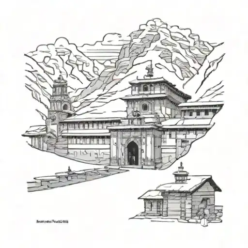 Kedarnath Temple With Background