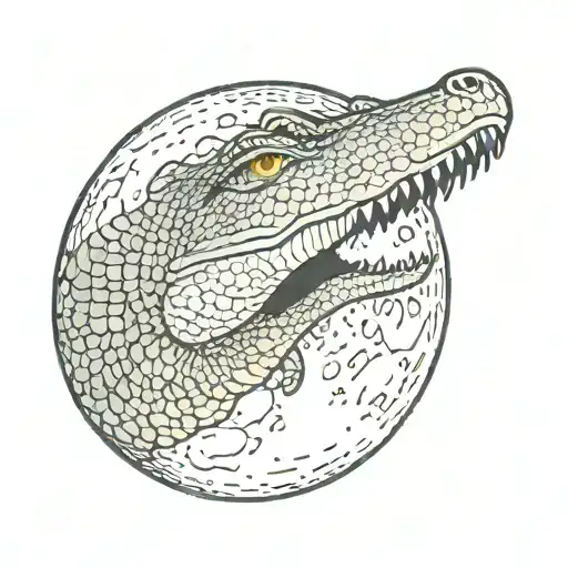 The Moon With Alligator Eye Surrounded