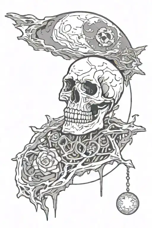 Skull And Blood Moon