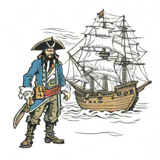 Pirate And Ship