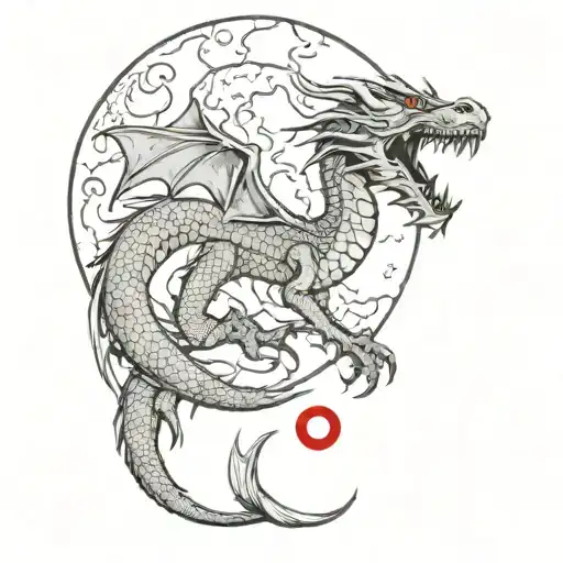 Dragon And Moon And Blood