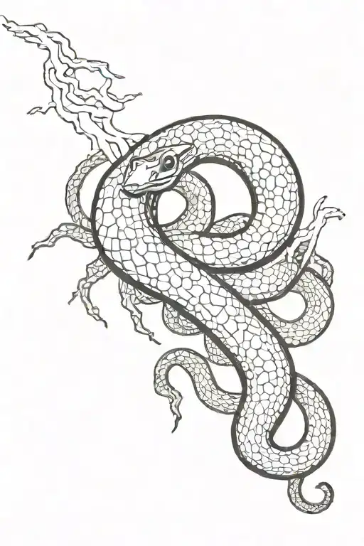 Snake With Lightning Storm
