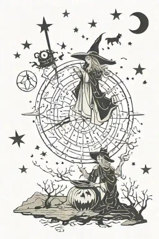Witch Celestial Scene