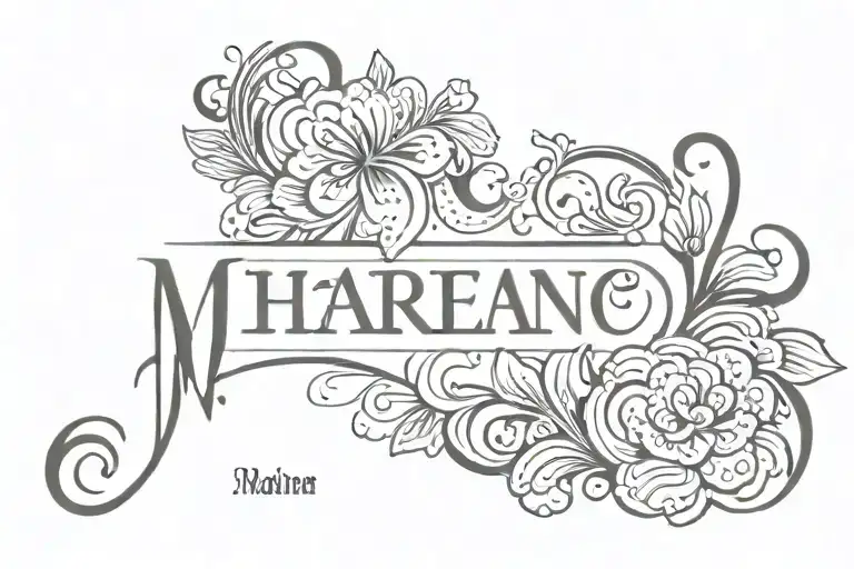Chincano Lettering Of Name Marleen