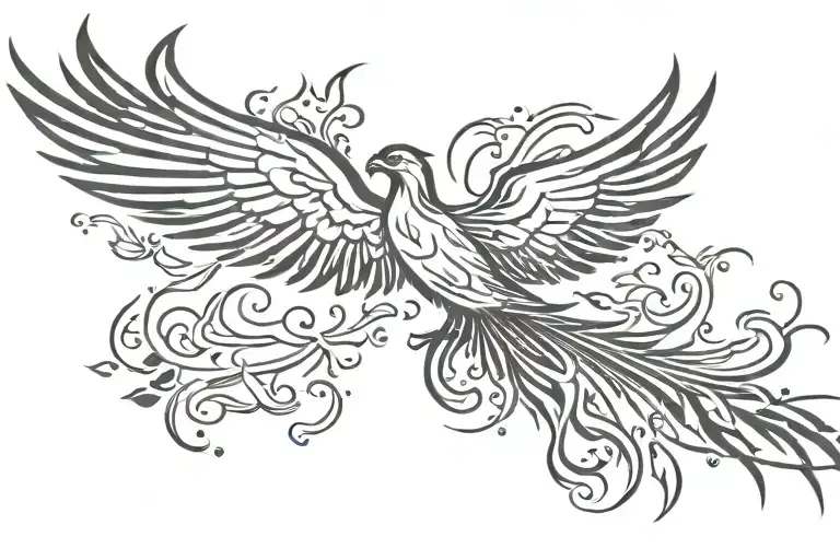 Phoenix Flying Away