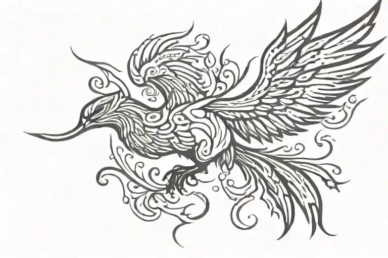 Phoenix Flying Towards