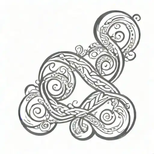 Gemini And Pisces With An Infinity Symbol That Says Thank You