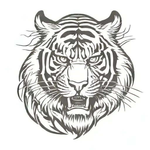 Japanese Tiger Angry