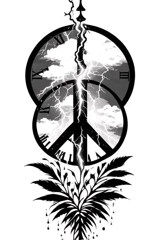 Peace And Lightining Storm And Time And Nature