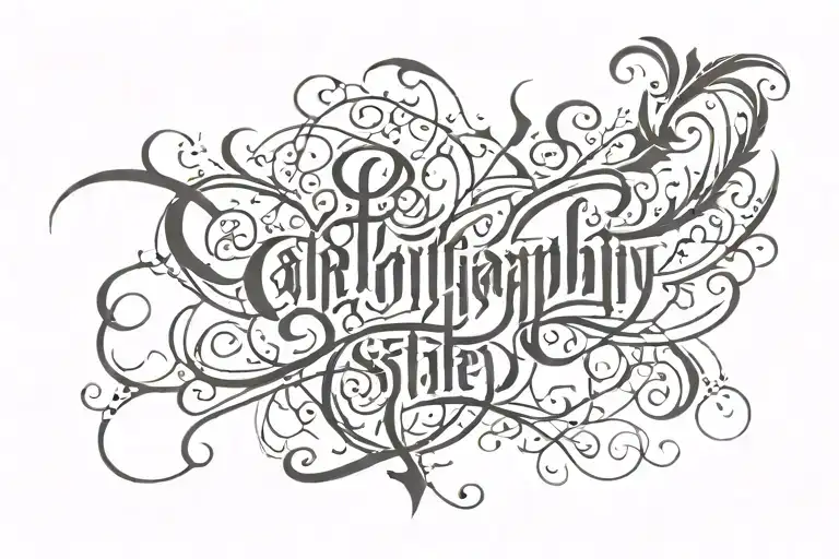 Dark Calligraphy Style
