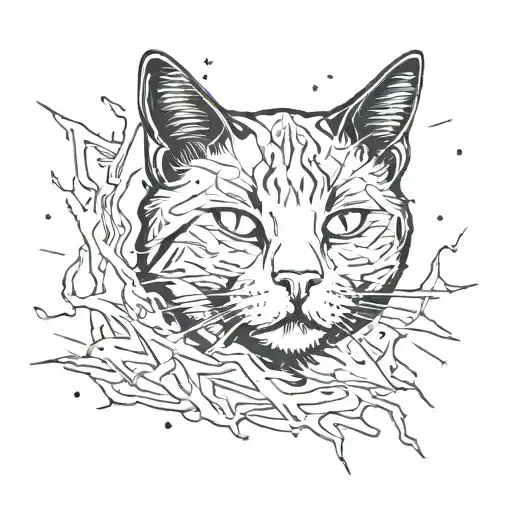 Cat With Lightning