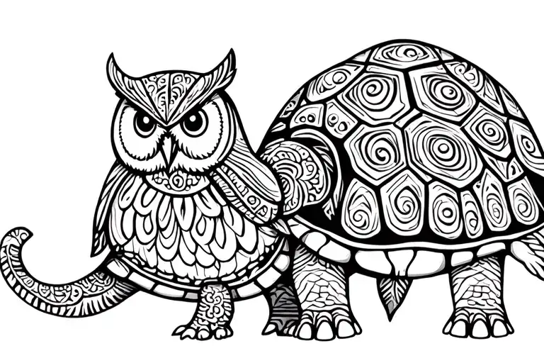 Owl Turtle And Elephant Adorned With Traditional