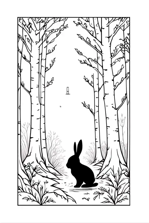 Forest And Rabbit In The Forest In Forest