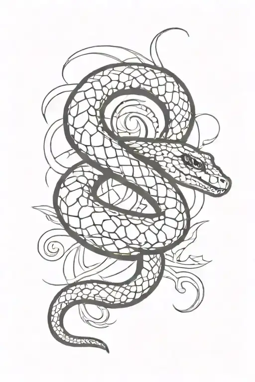 Snake And Dager In Forearm