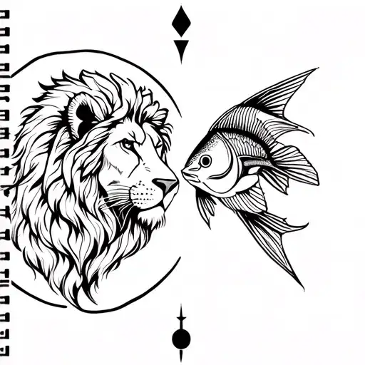 I Would Like A Drawing Mixing The Virgin Lion And Fish Astrological Signs