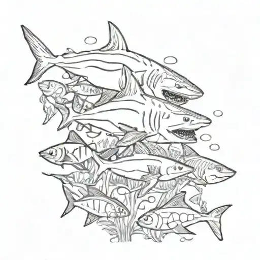 Shark And Fishes