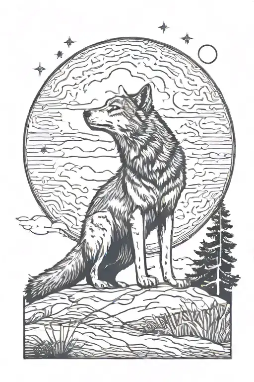 Wolf Howling At The Moon