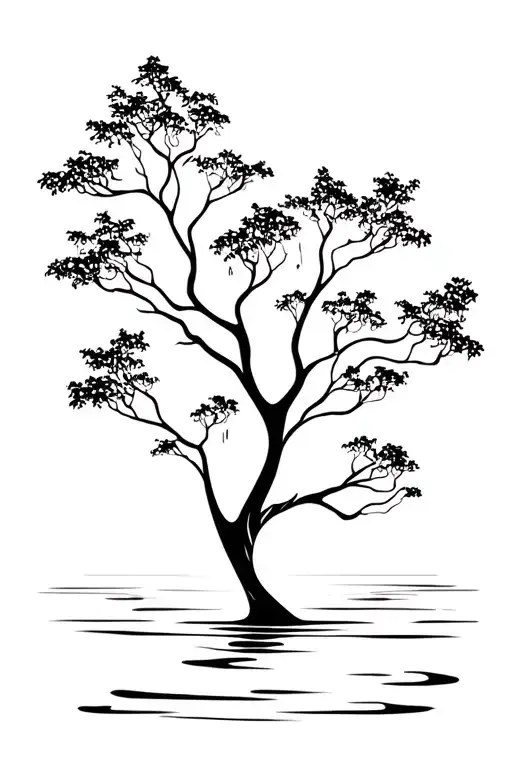 Tree Growing With Water