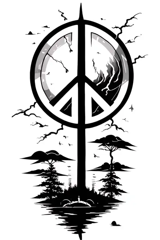 Peace And Lightining Storm And Time And Nature