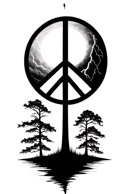 Peace And Lightining Storm And Time And Nature